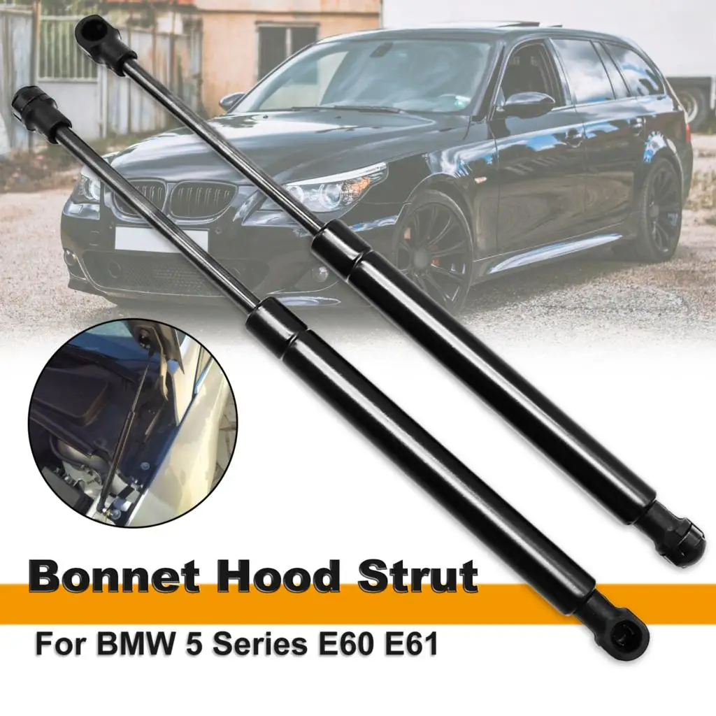 2pcs Front Engine Hood Struts Shocks Gas Spring Lifters Bonnet Air Supports Holder For BMW E60 E61 520i 525i 530i 535i 2004-2010