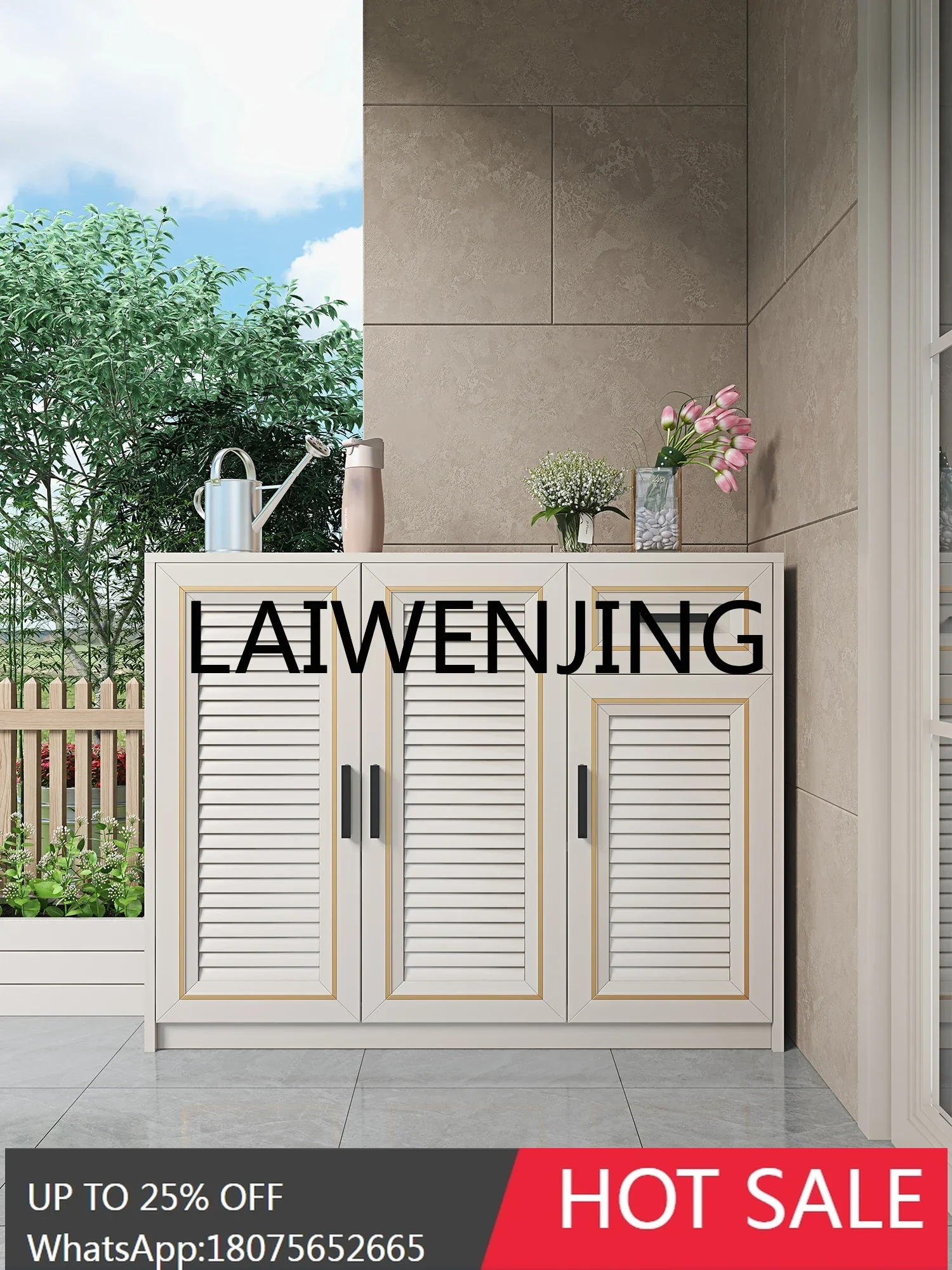Outdoor shoe cabinet Home door storage Waterproof sunscreen Garden balcony with drawers Locker customization