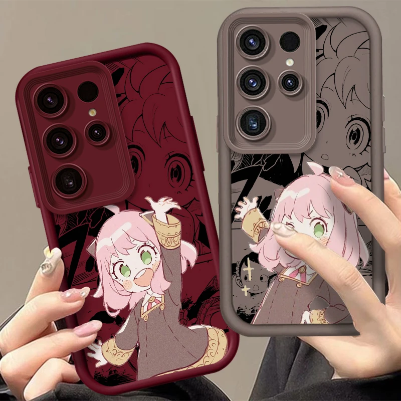 Anya Kawaii Anime SPY×FAMILY For Samsung Note 20 S24 S23 S22 S21 S20 Ultra Plus FE A25 A23 A22 A15 A31 5G Eye Ladder Funda