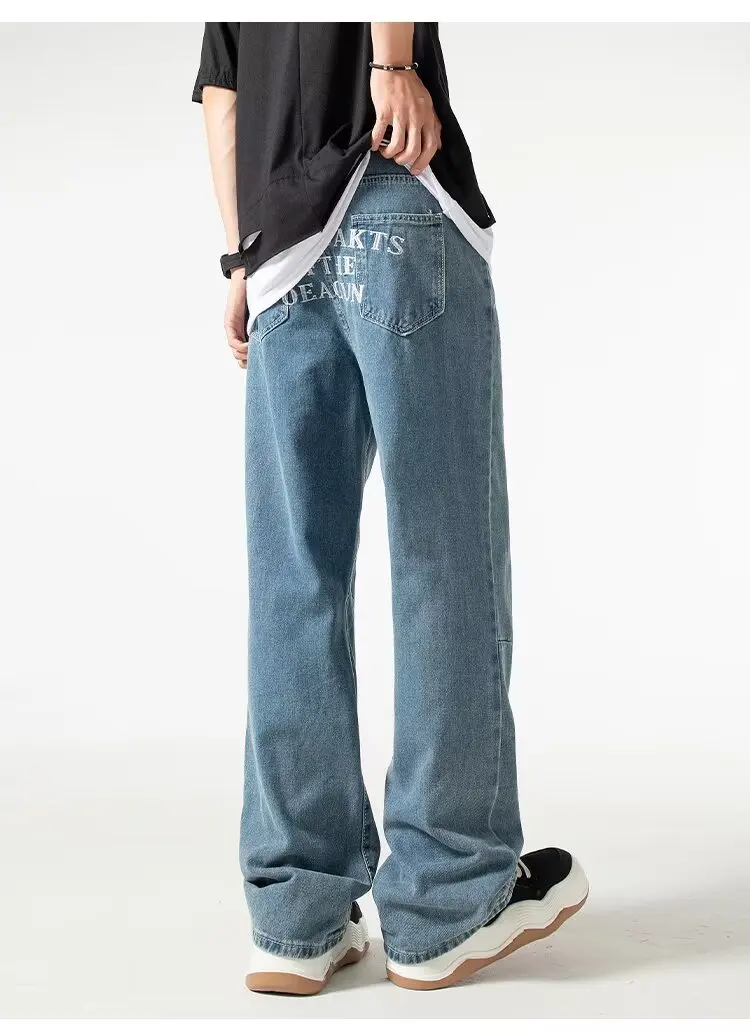 2024 ropa y2k streetwear drachens tickerei sommer neue jeans hose für männer kleidung gerade luxus denim hose pantalon homme – Detail 9
