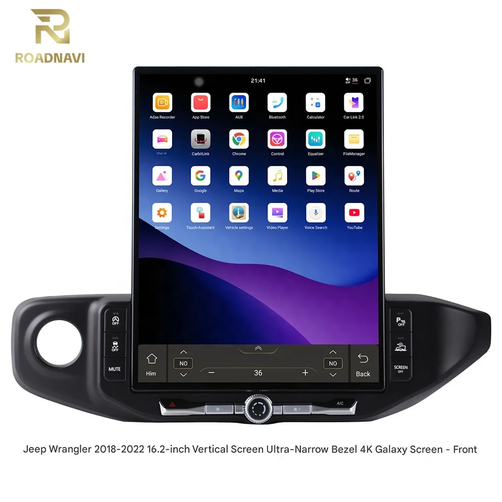 16.2'' Android 13 Touch Screen Car Multimedia Player Backup DSP for Wrangler 2018-2022 view 2