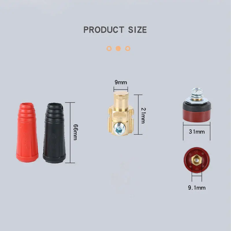4PCS DKJ10-25 Welding Machine Quick Fitting TIG DKZ10-25  Welding Cable Panel Connector Socket Set Quick Fitting