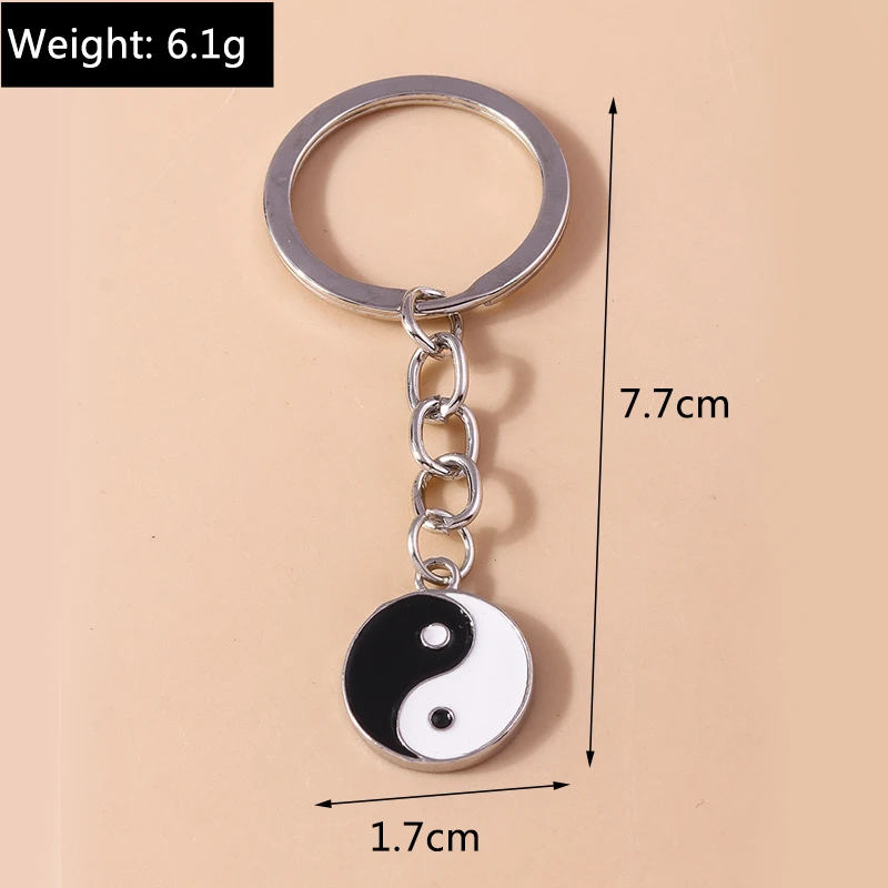 Aihua heiß verkaufen Yin Yang Tai Chi Schlüssel bund Bff besten Freunde Paar passende Sets für Frauen Männer Liebhaber Schlüssel ring Schmuck Geschenke – Detail 14