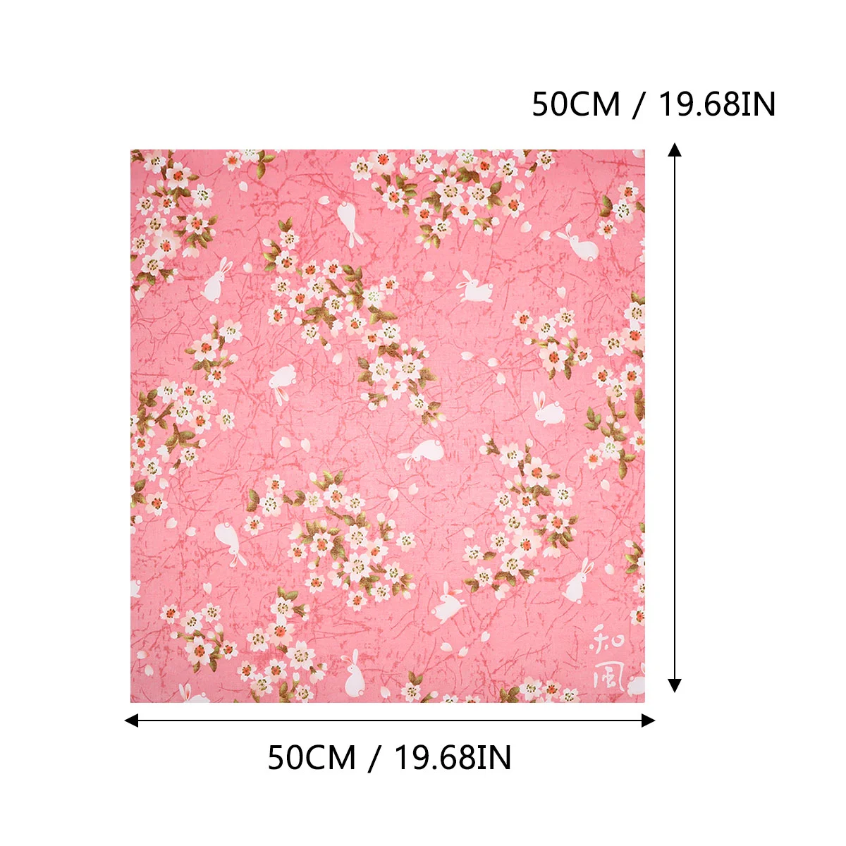 Furoshiki Bento Bag Handkerchief Japanese Pink Bandana Insulation Wrapping Cloth Small