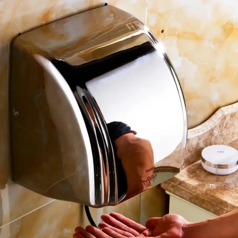 2100W Stainless Steel 304 Automatic Hand Dryer Sensor Operated Wall Mounted Hotels Electric Household Use