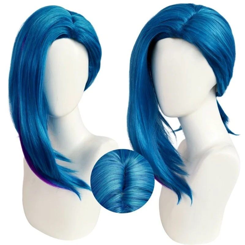 

New Women Long Straight Ladies Dark Blue Hair Wig Girl Wigs
