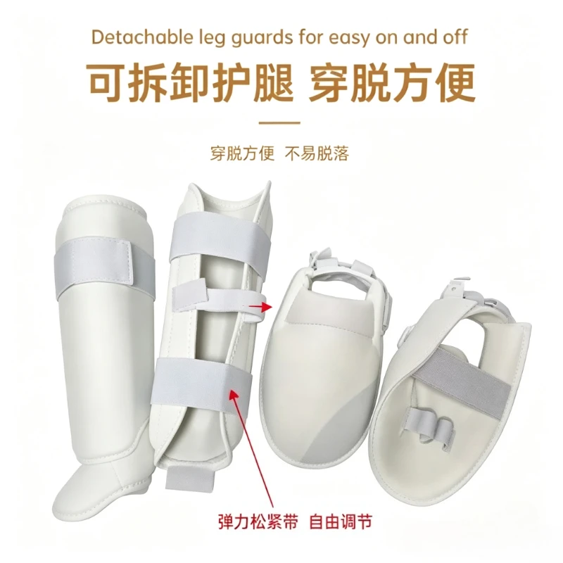 Karate leg guards, instep boxing, Sanda gloves, practical protective gloves, gloves, and shin guards combination