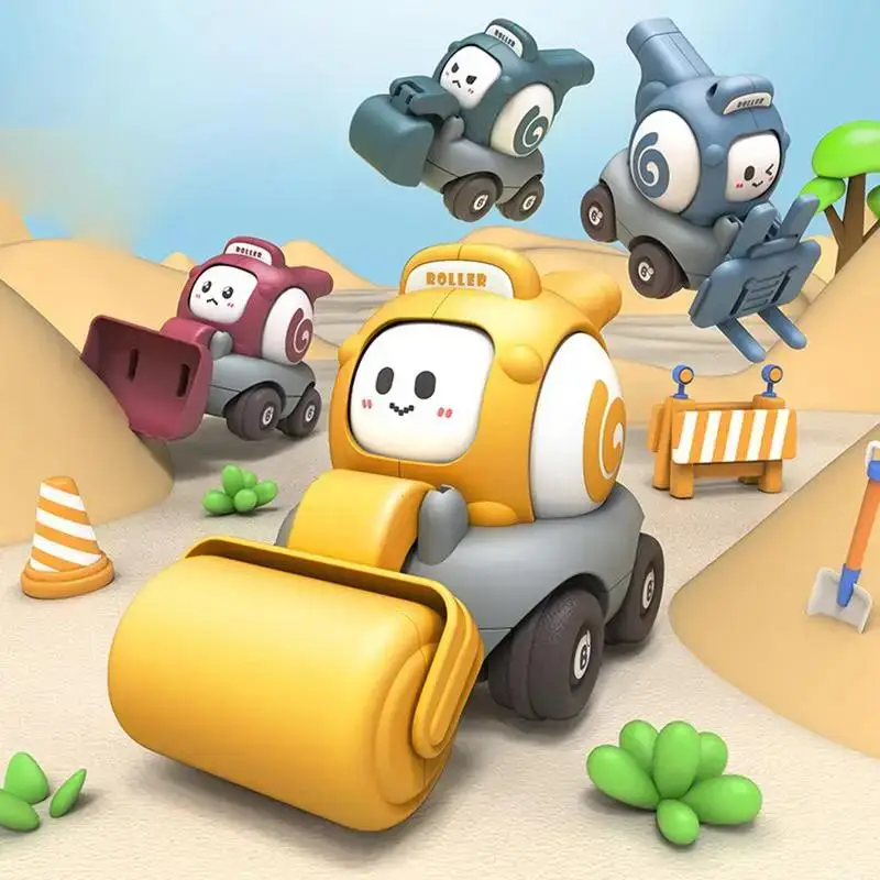 Neue Kinder Cartoon Spielzeug Auto Gesicht Ändern Pfeife Trägheit Zurück Pull Engineering Auto Strand Hause Spaß Auto Spielen Spielzeug für Kinder Geschenke