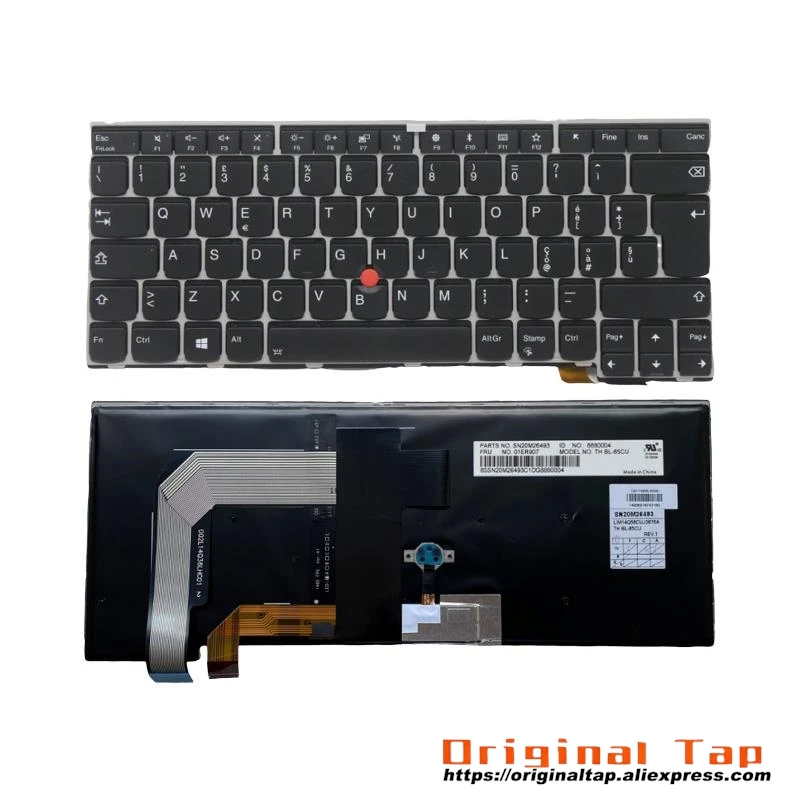 

IT Italian Backlit Keyboard for Lenovo Thinkpad 13 Gen 2 T470s 01ER886 01EN904 01ER927 01EN863