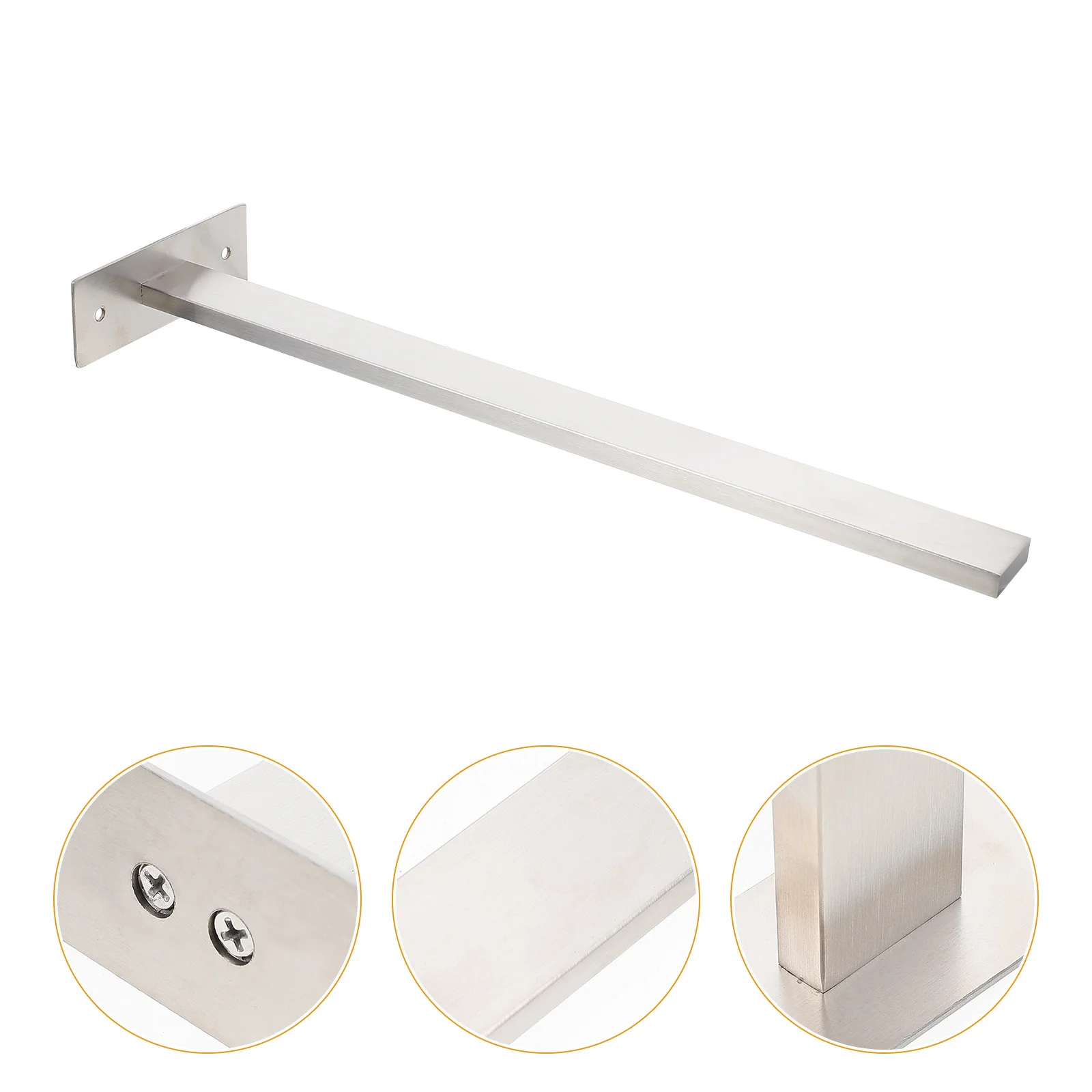 

1Set Stainless Steel Towel Hanger for Bathroom Wall Mounted Towel Bar No Drilling Required Double Layer Air Circulating Space