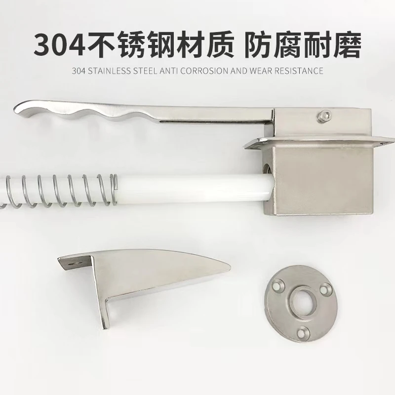 Cold storage translational door door opener cold storage door safety handle 304 stainless steel door lock opener