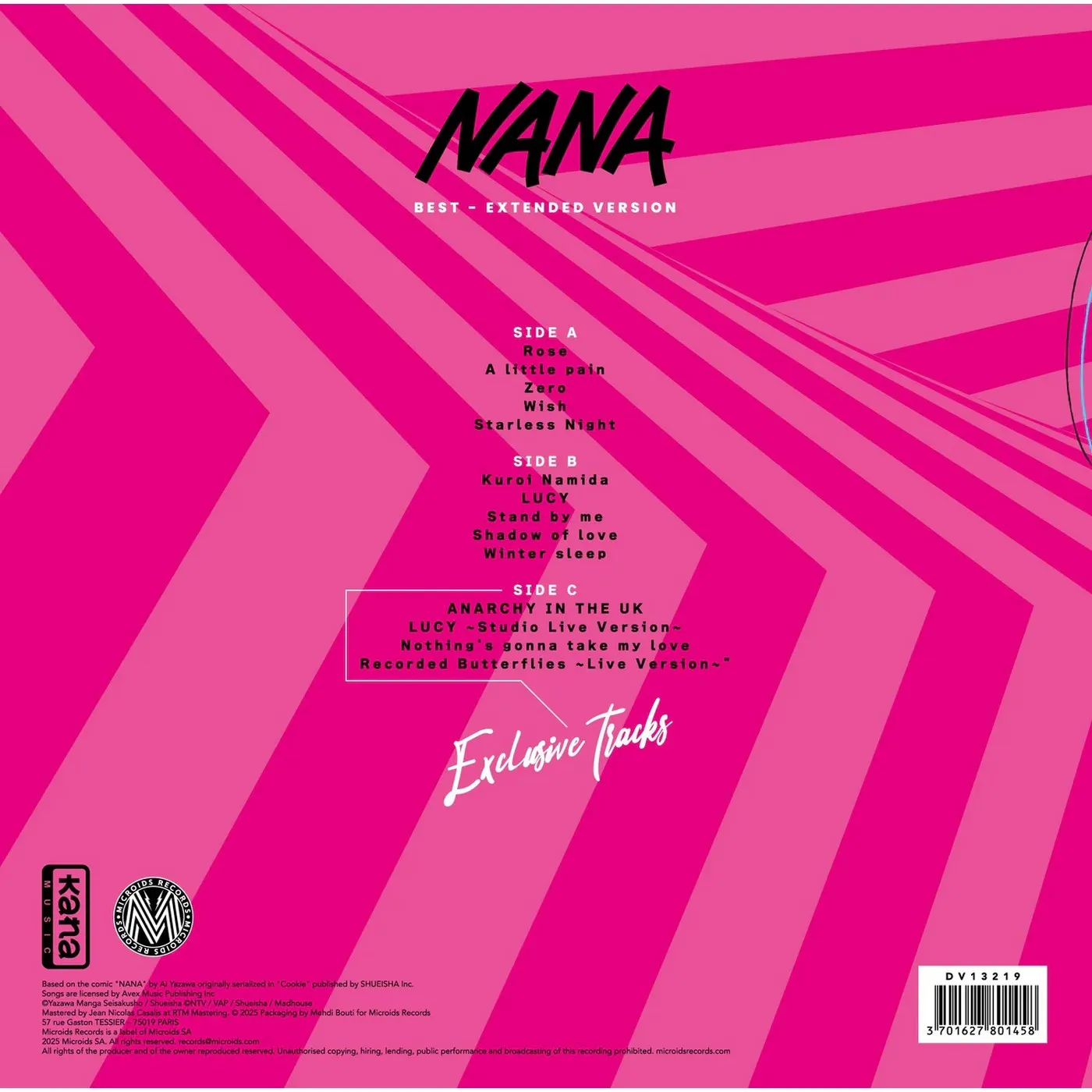 Nana Vinyl Record Best Extended Version 2 Lp Black Colored Vinyl Exclusive Tracks Music Album For Anime Fans Adult Collectors