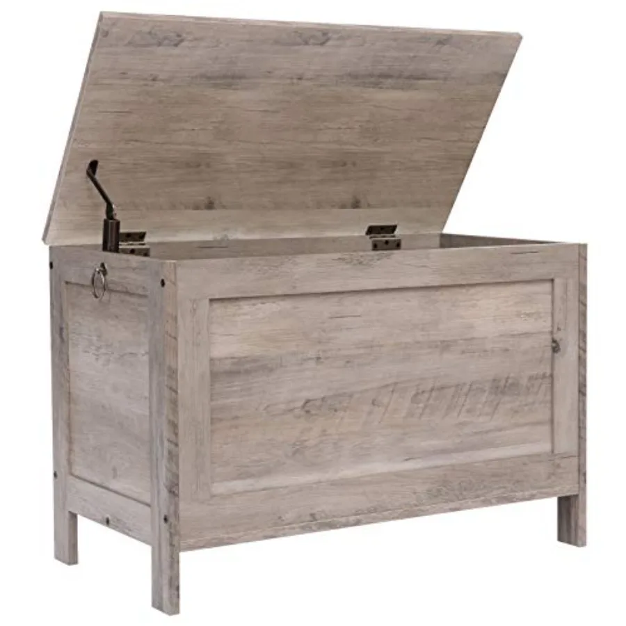 

Toy Box, Retro Wooden Look Storage Chest with Safety Hge, Entryway Storage Bench Supports 220 lb, 29.9 x 15.7 x 18.9 ch Toy Che