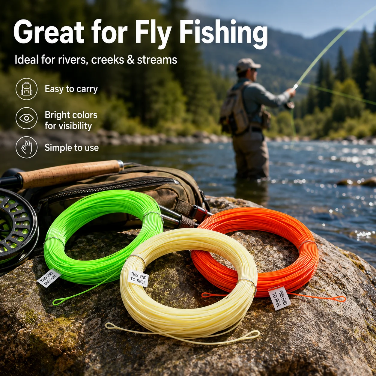 Aventik 0.55-1.15mm Floating Fly Shooting Line, Tenkara Fishing Line for Accurate Casting, Running Line Trout, Stream Freshwater