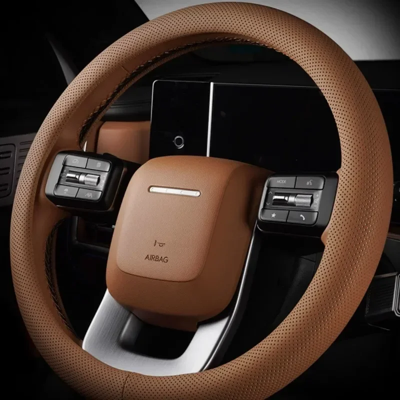 Circular Car Steering Wheel Cover for Hyundai Santa Fe 2024 Santa Fe MX5 IX45 Steering Wheel Interior Protection Accessories
