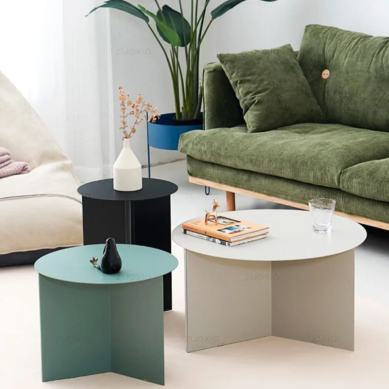 Modern Unique Coffee Table Ornaments Small Corner Heat Insulation Kids Aesthetics Table Round Mesitas De Noche Nordic Furniture