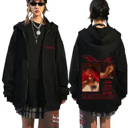 Yes and Ariana Grande Eternal Sunshine Zipper Hoodie Men Women Fashion Oversized Zip Up Jacket Mens Fleece Cotton Zip Up Hoodies