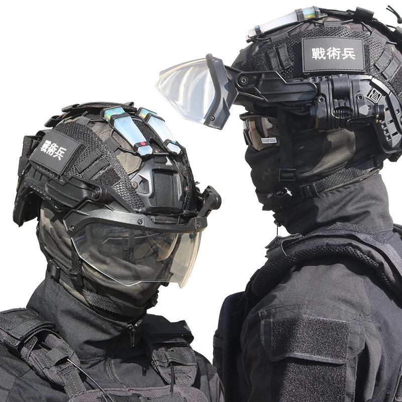 OP Goggles, FAST Helmet Rail, Tactical Wind Goggles, Adjustable Front Riot-proof Water-shielding Bullet-resistant Lenses