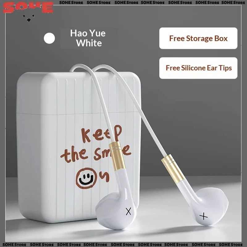 Sibyl Wired Earphones Semi In Ear Type-C Flat Mouth Circular Hole Suitable For Android Iphone 15 16 17 Universal Cute Gift