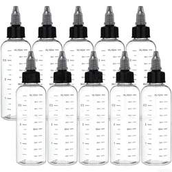 Récipient gradué HI Twist en plastique transparent, liquide illable quotidien, encres d'échantillon, art du château, embaupour cheveux, bouteille d'eau, 5 pièces, 30-250ml