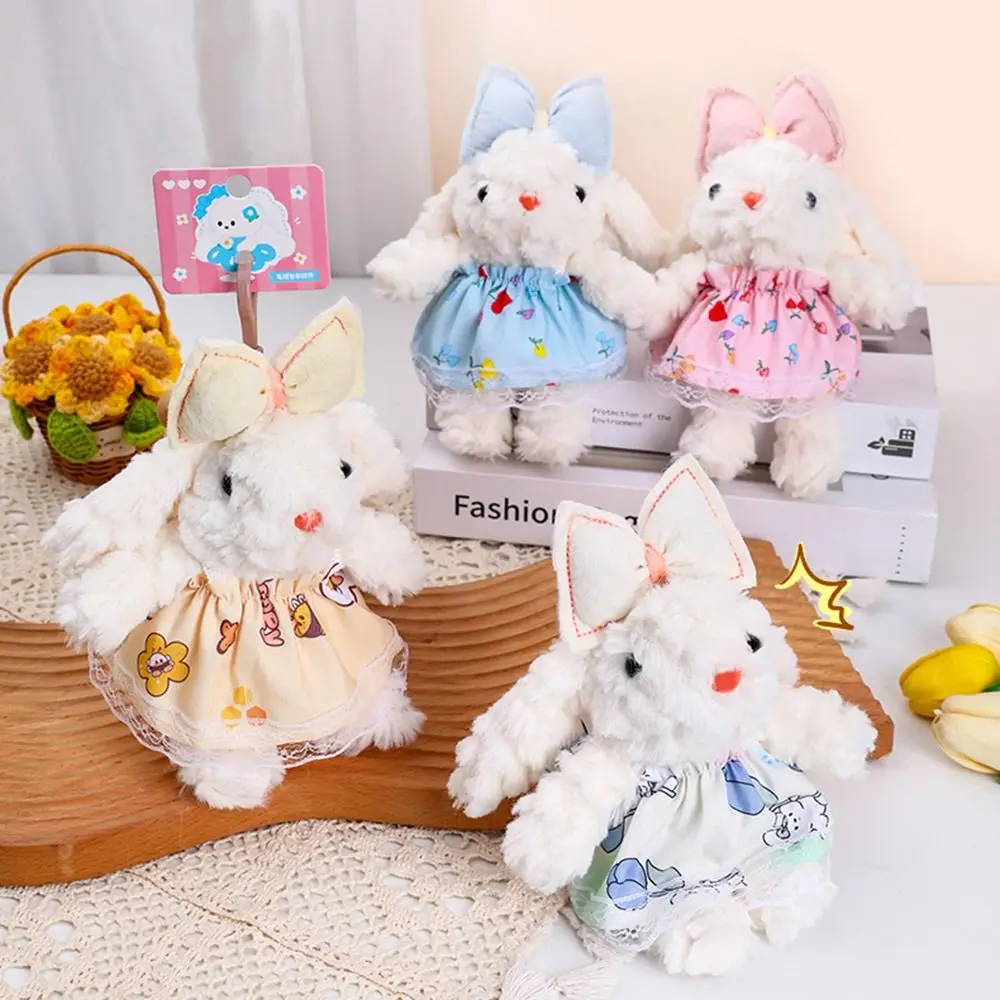 

Rabbit Doll Plush Rabbit Keychain Bowknot Soft Drooping Ear Rabbit Pendant Cute Plush Stuffed Bag Hanging Pendant Small Gifts