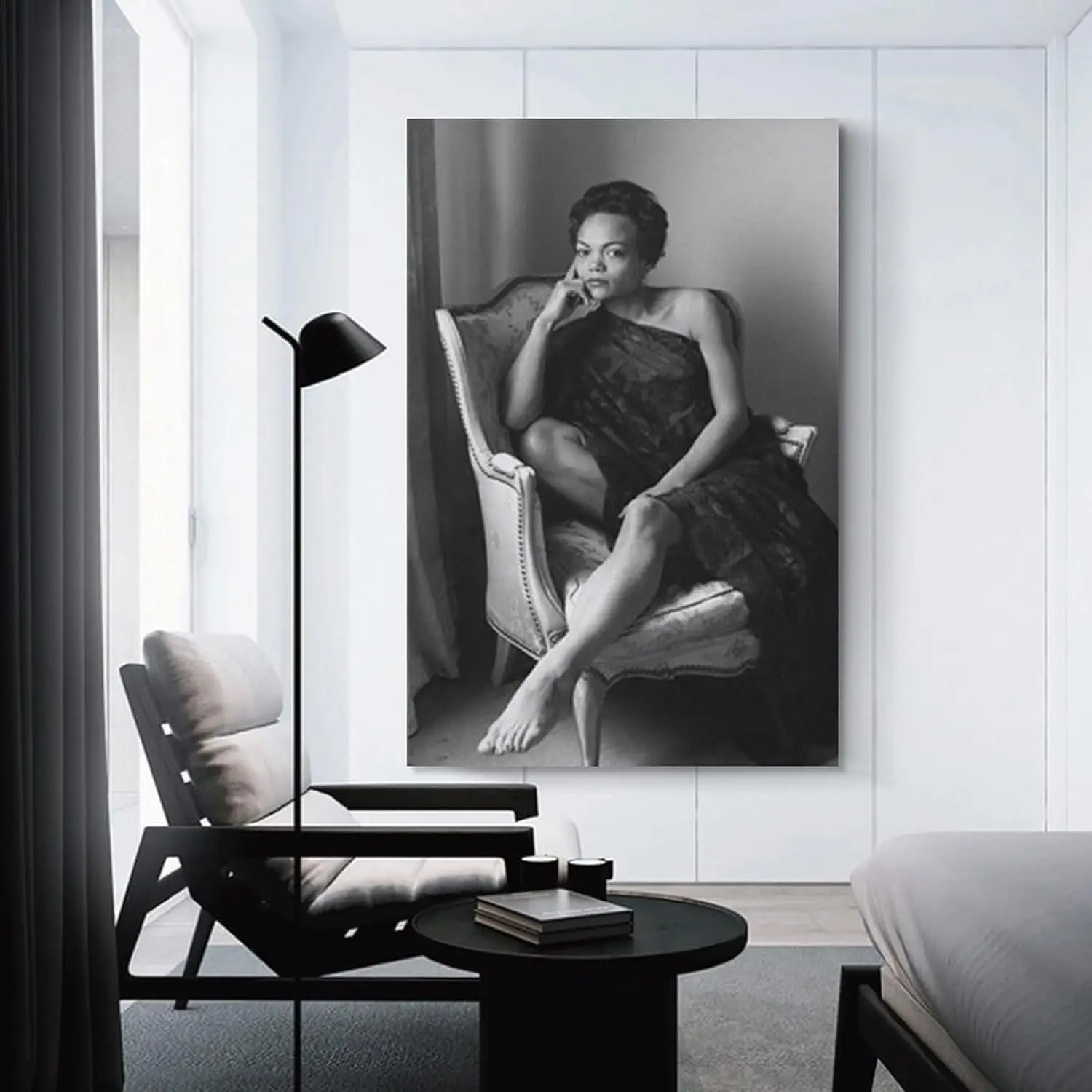 ملصق مطبوع عتيق باللونين الأبيض والأسود من Eartha Kitt (7) ملصق فني جداري من القماش لتزيين غرفة النوم والمنزل الحديث Pri