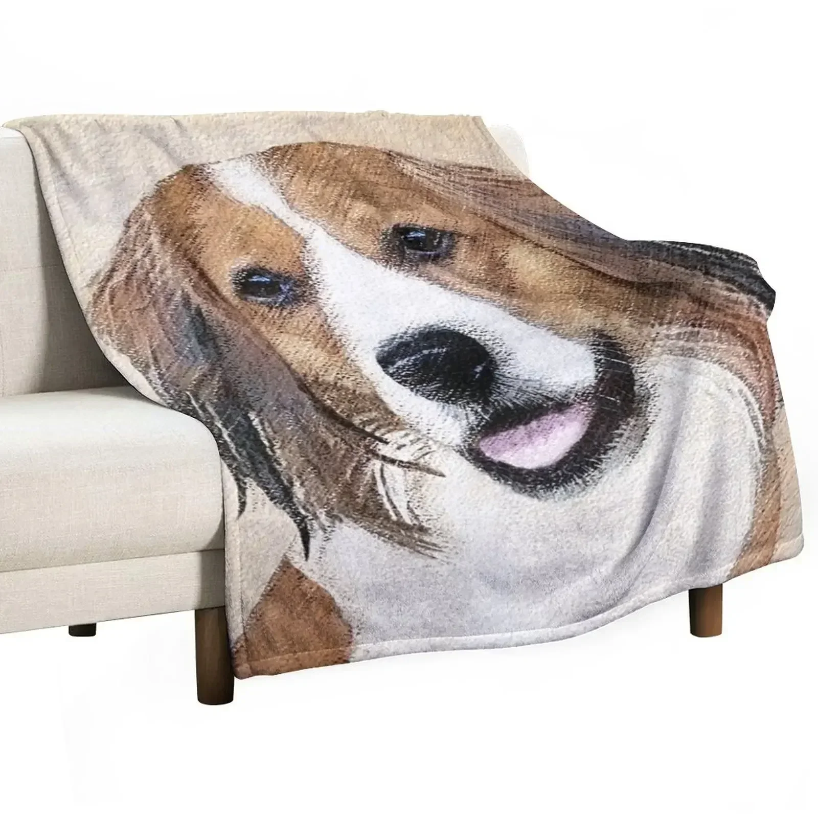 

Nederlandse Kooikerhondje Painting - Dog Art Throw Blanket Flannel Bed Blankets