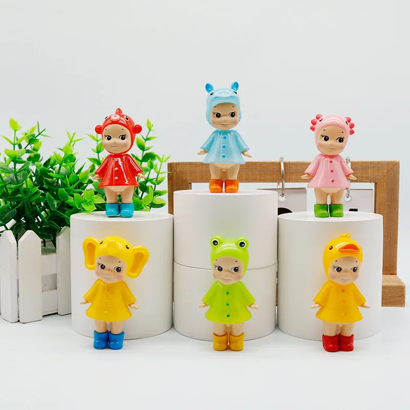 

Слепая коробка Tide Play, лежачи на дождливый день, плащ ангела, кукла ангела, двумерная фигура, украшение для автомобиля