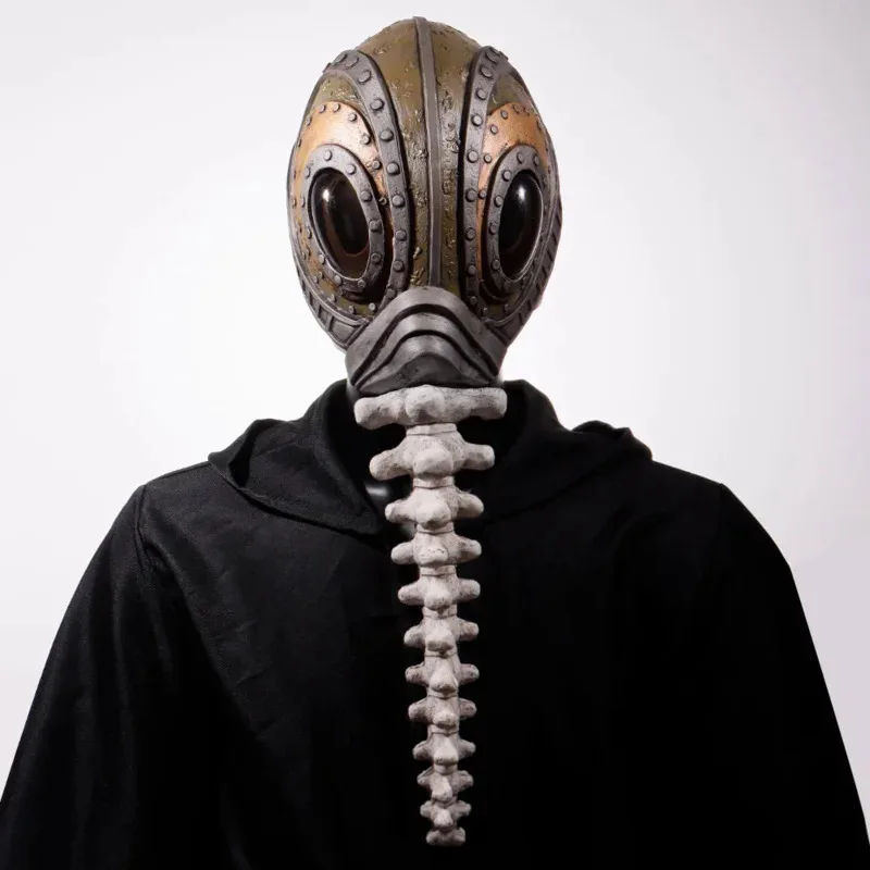 Novo o sandman morpheus máscara cosplay rei dos sonhos nariz longo steampunk látex capacete festa de halloween carnaval traje adereços