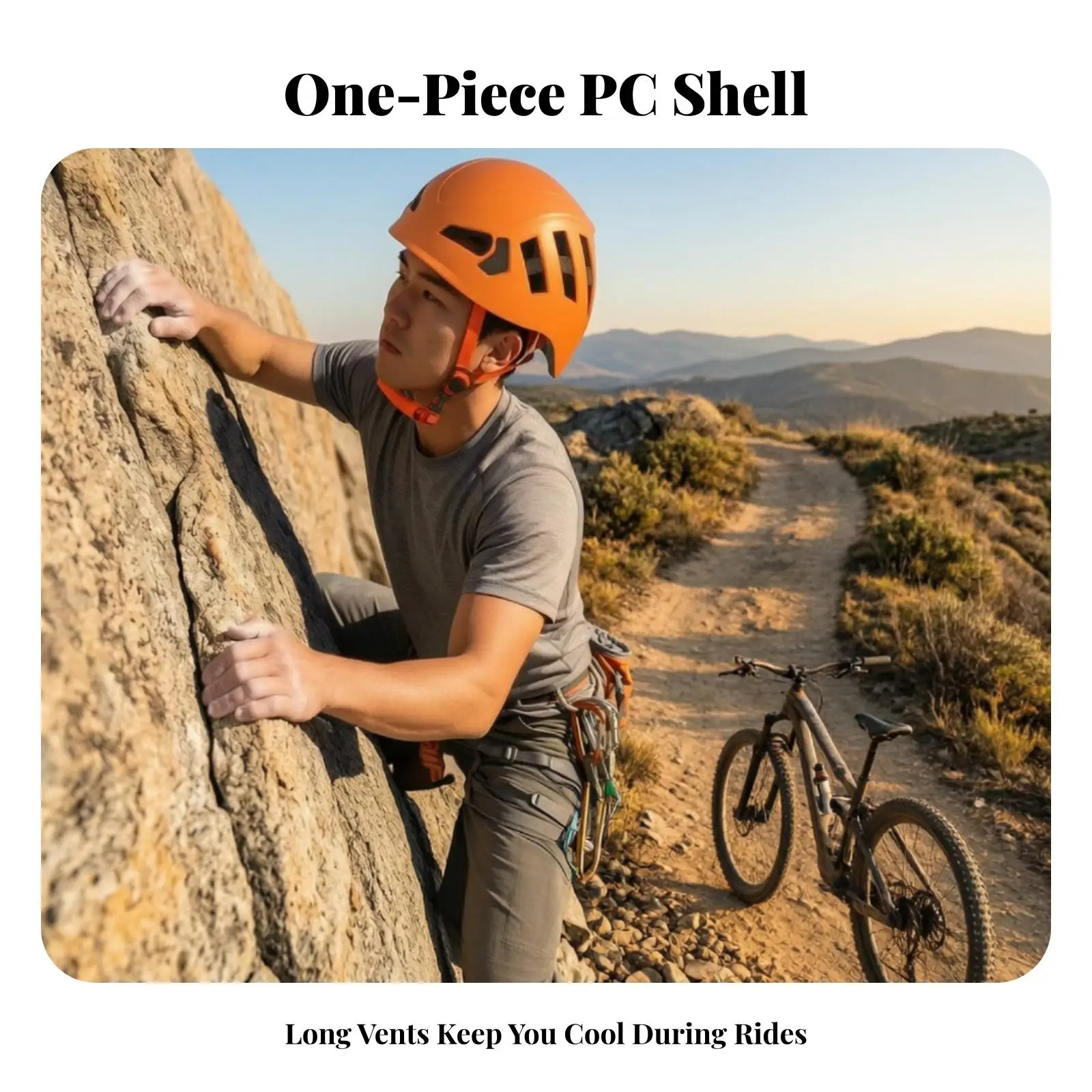 Low Profile Rock Climbing Helmet with Multiple Air Vents for Climbing Gear and Mountaineering Safety Supplies for Adults