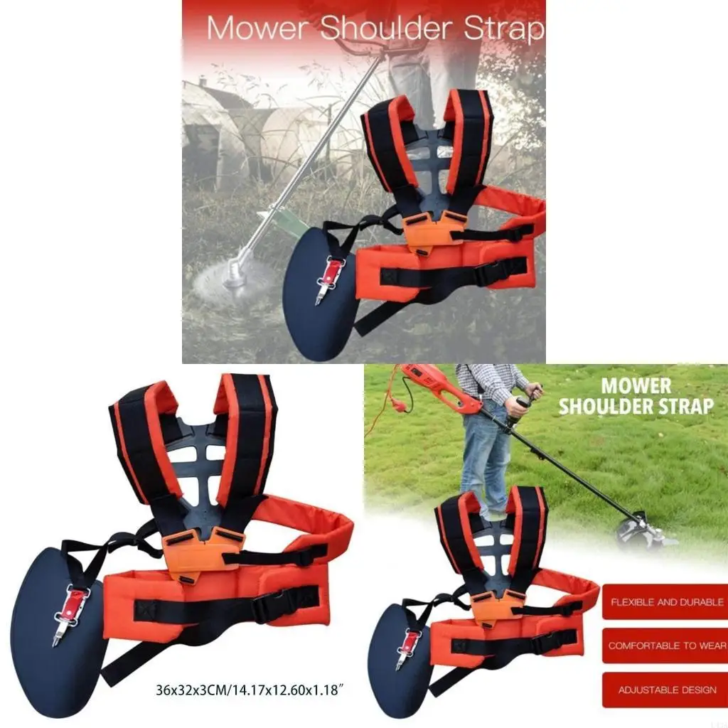 L43A Grass Trimmer Harness Strap Lawn Mower Power Pruner Trimmer Shoulder Adjustable Band For Garden Brush Cutter Padded Belt