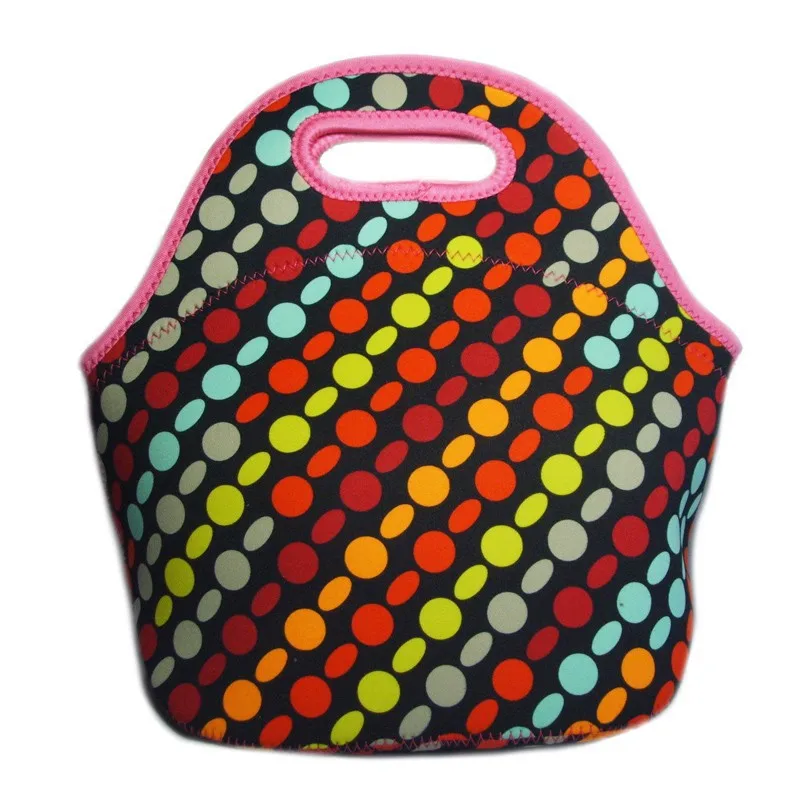 Neoprene Portable Lunch Bag Thermal Insulated Bento Box Tote Cooler Pouch Dinner Container Picnic Kid School Food Storage Bags