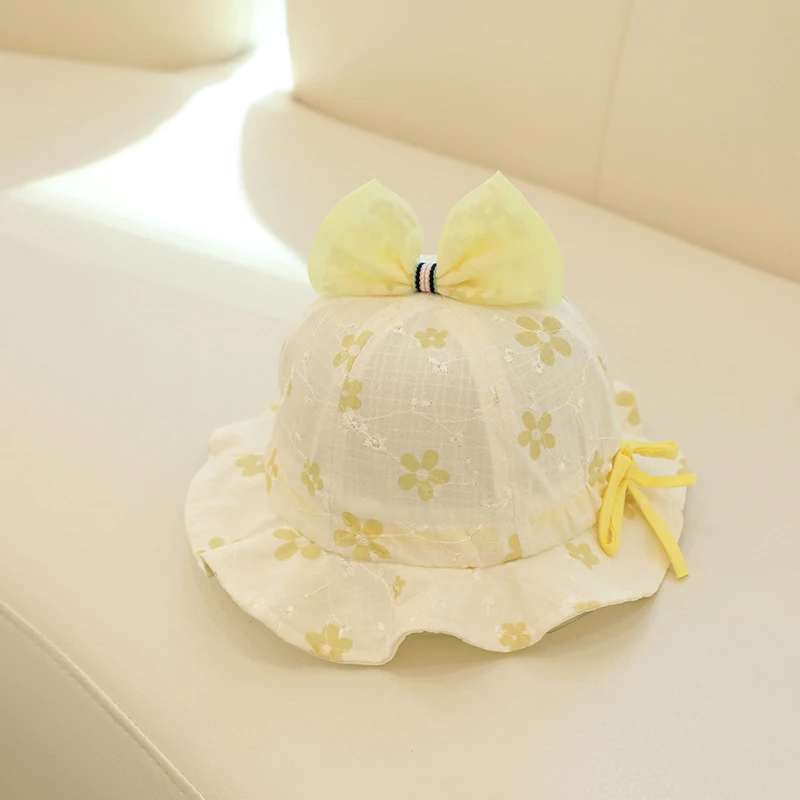 SXYPAYXS-Baby Sun Hat Adjustable Baby Hat Spring Summer Bucket Hat Breathable Wide-brimmed Beach Hat for 3-12 Months Baby