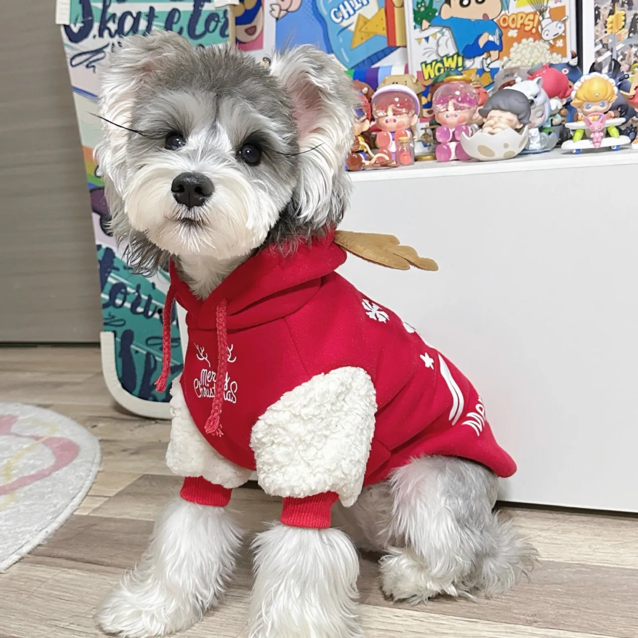 

Manufacturers Spot Pet Clothes Christmas Pet Apparel Breathable Knit Clothing for Dogs Cats Comfortable Terrier Hooded Sweater