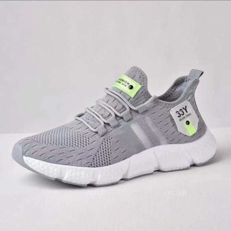 Men Shoes High Quality Fashion Unisex Sneakers Breathable Running Grey Tennis Shoes Comfortable Casual Shoe Women Plus Size 46