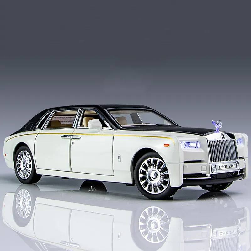 

Модель автомобиля-лимузина Phantom 1:24, игрушечная машинка с имитацией звука и света, с функцией отката назад, коллекционная модель, подарок для детей