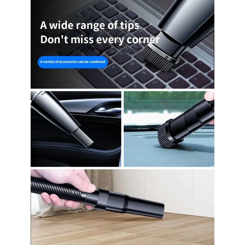 مكنسة كهربائية لاسلكية محمولة عالية الطاقة قابلة لإعادة الشحن بقدرة 6000 مللي أمبير في الساعة لغرفة النوم، مكنسة كهربائية صغيرة محمولة للسيارة