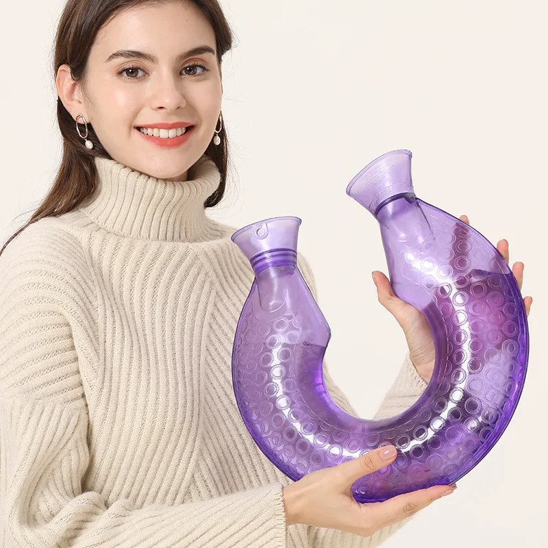 U-shaped Transparent Hot Water Bottle Filled with Cervical Vertebra Hot Compress Neck Neck Warm Water Bottle Warms Neck