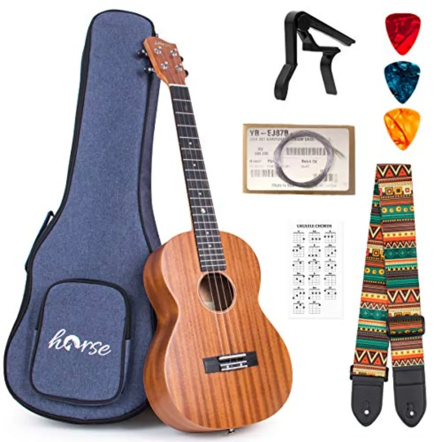 

Baritone Ukulele 30 Inch Professional Musical Instrument for Adults with Gig Bag Strap OEM Strings in Natural Wood Color Beginn