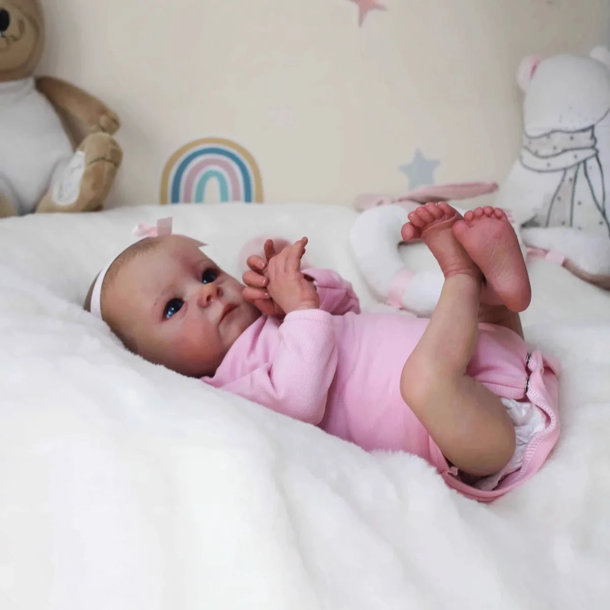 

16 дюймов/40 см, реалистичная кукла реборн- 3D ручная роспись, милая кукла для новорожденных, подарок на день рождения, Рождественский подарок