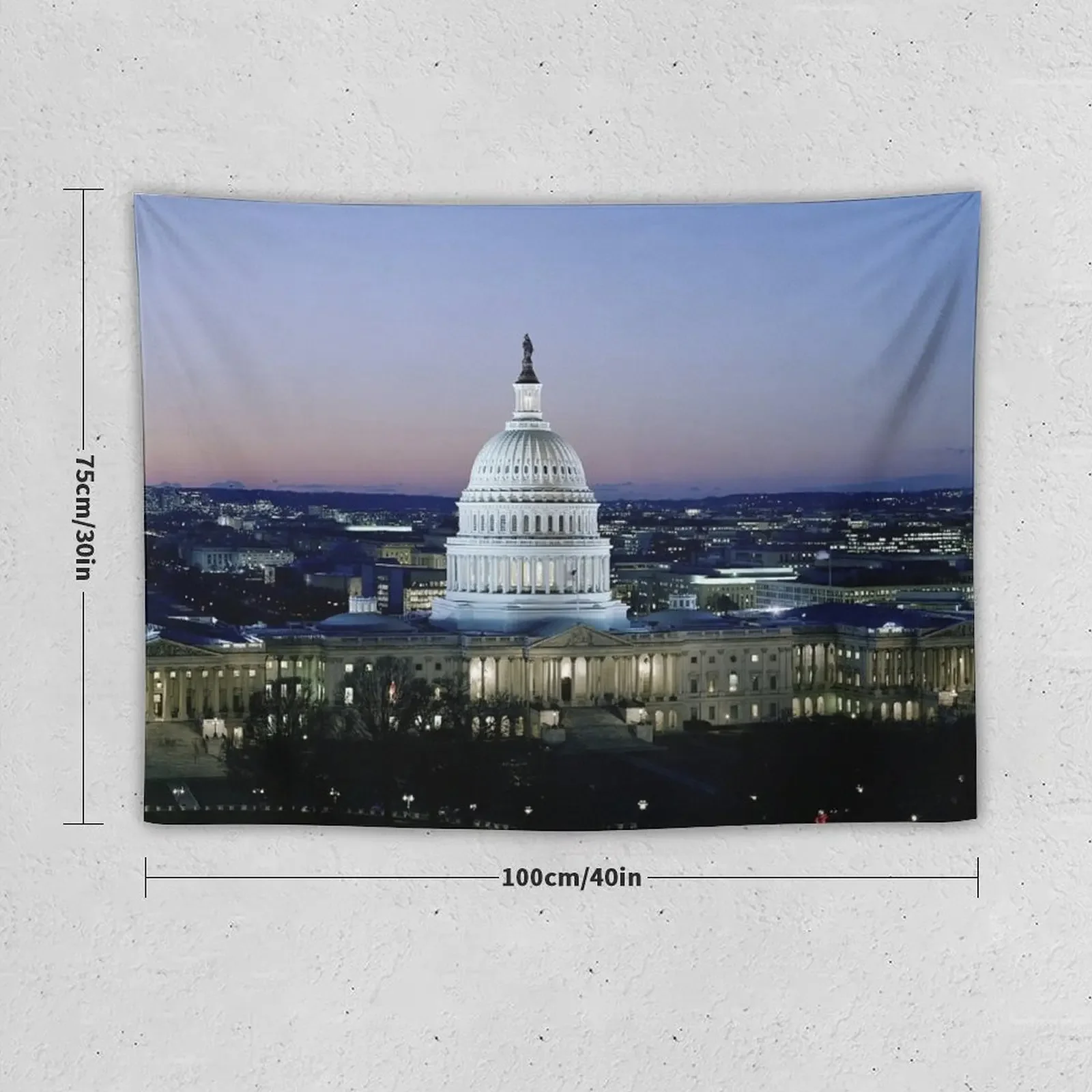 Capitol in Washington DC Tapestry Funny Room Decor Cute Wall Decorations Bathroom Decor Tapestry