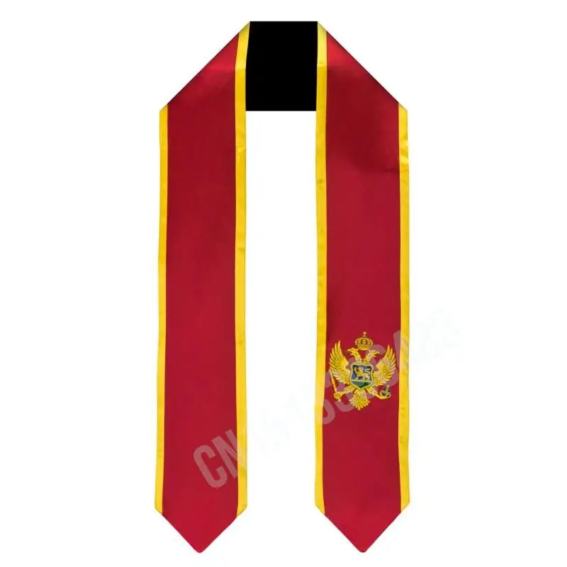 

Шарф с флагом Чернеры, топ с принтом, выпускной пояс, палантин, аксессуар для международной учебы за рубежом для взрослых, унисекс, вечерние аксессуары