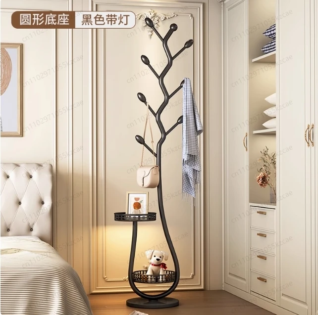floor-standing-clothes-rack-for-bedroom-italian-minimalist-design-light-luxury-2-in-1-coat-hat-stand-space-saving
