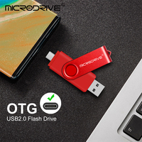 High Speed 2 IN 1 USB 2.0 Flash Pendrive usb key OTG Type-C USB Flash Drive H2testw 8GB 16GB 32GB 64GB 128GB Pen Drive Cle USB