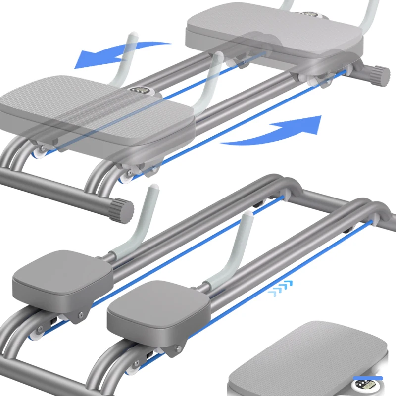 Dual Track Rebound Ab Wheel Iron Frame Multifunctional Home Exercise Equipment