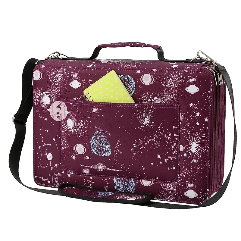 

Цветной пенал с 500 слотами и удобной упаковкой, пенал с 5 застежкой-молнией, большая емкость, канцелярские принадлежности, органайзер для карандашей, товары для рукоделия