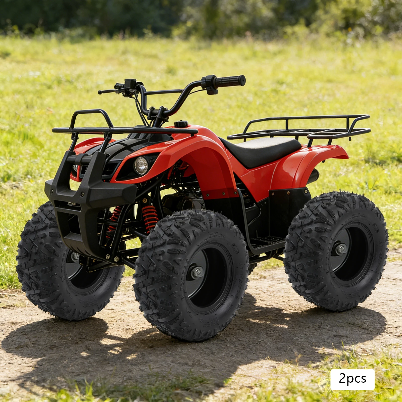 2Pcs 145/70-6 ATV Tires 6 Inch, 4PR Heavy Duty Off-Road Tires Mud Tires, 160 lbs Capacity for Off-Road Kart Golf Cart