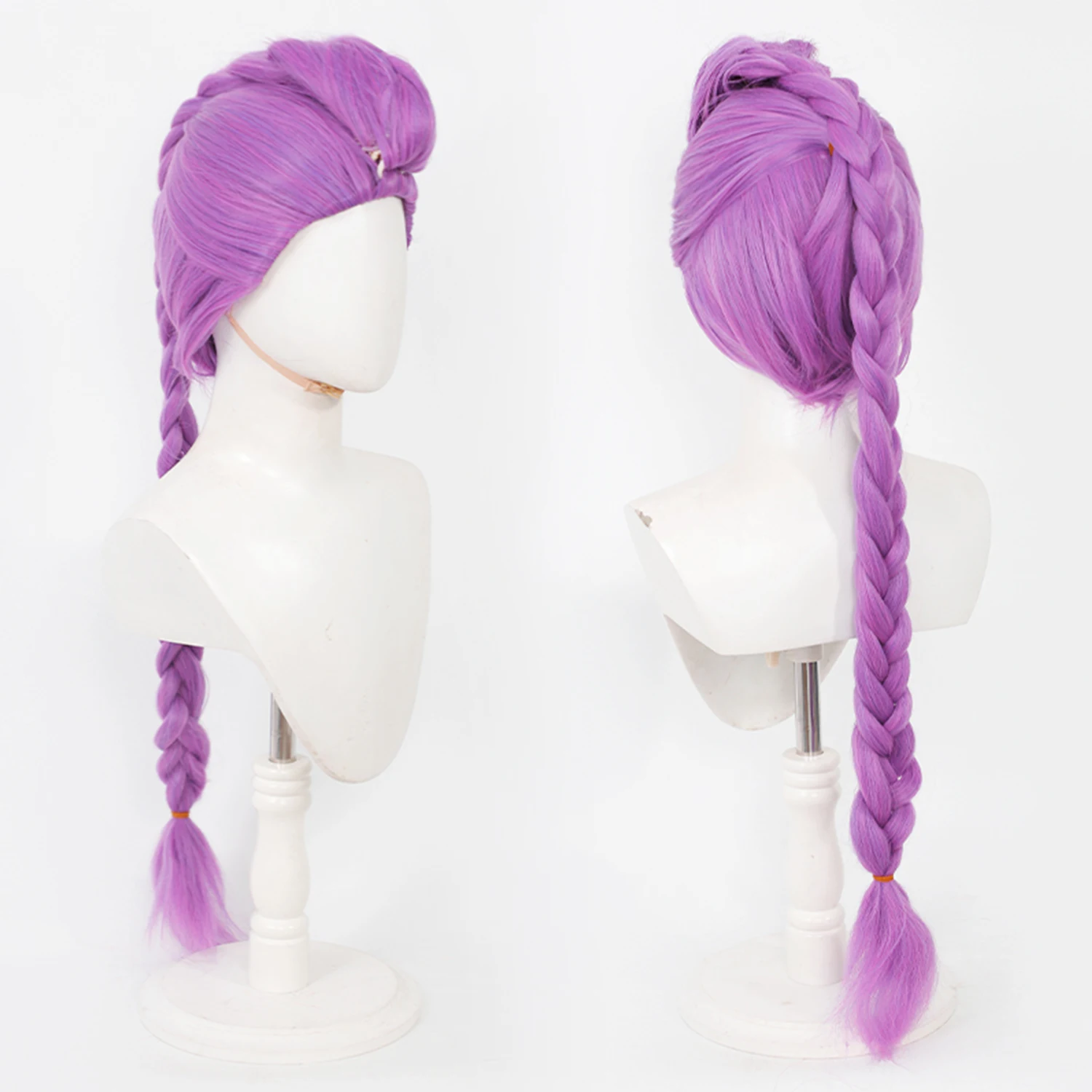 

Purple Cosplay Wig Kpop Rumi Movie Role-Playing Wigs Long Braid Hair Wig Style Cos Animated Film Lead Singer Ospaly Wigs Girls