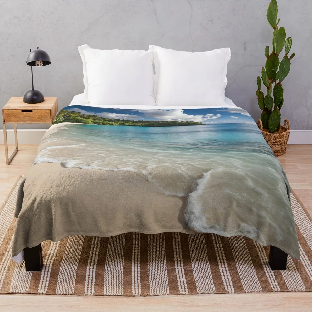 

Tropical landscape Palm tree exotic island Sunset beach Throw Blanket wednesday Luxury St Blankets