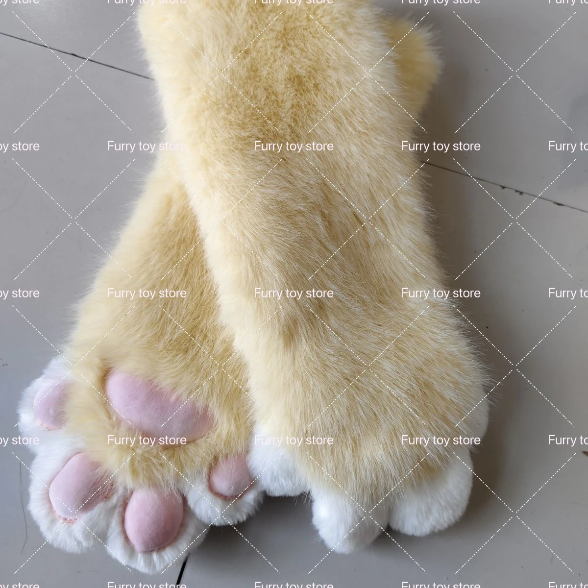 Furry PawsCustomized Long Gloves Customization Kigurumi Fursuit 1Pair Cartoon Furry Costume Paws Cosplay Costume Plash Kawai